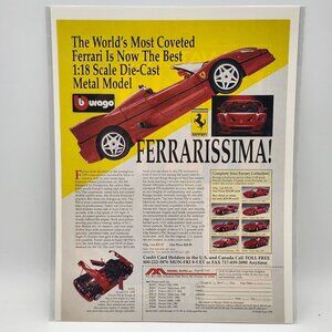 Bburago 1:18 Scale Die-Cast Metal Ferrari Model Magazine Print Ad F50 250GTO 288